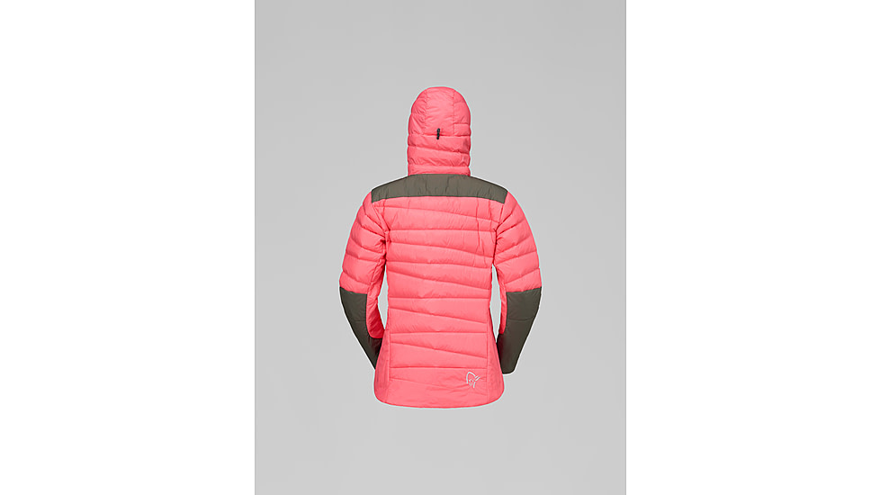Norrona Falketind Down750 Zip Hood - Womens, Calypso Coral, Extra Small, 1870-20-1262-XS