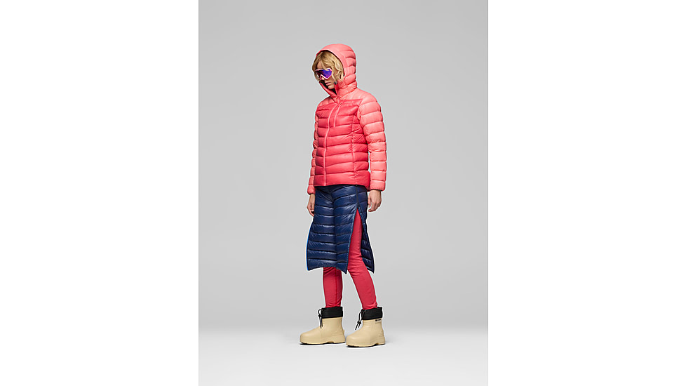 Norrona Falketind Down750 Zip Hood - Womens, Calypso Coral, Extra Small, 1870-20-1262-XS