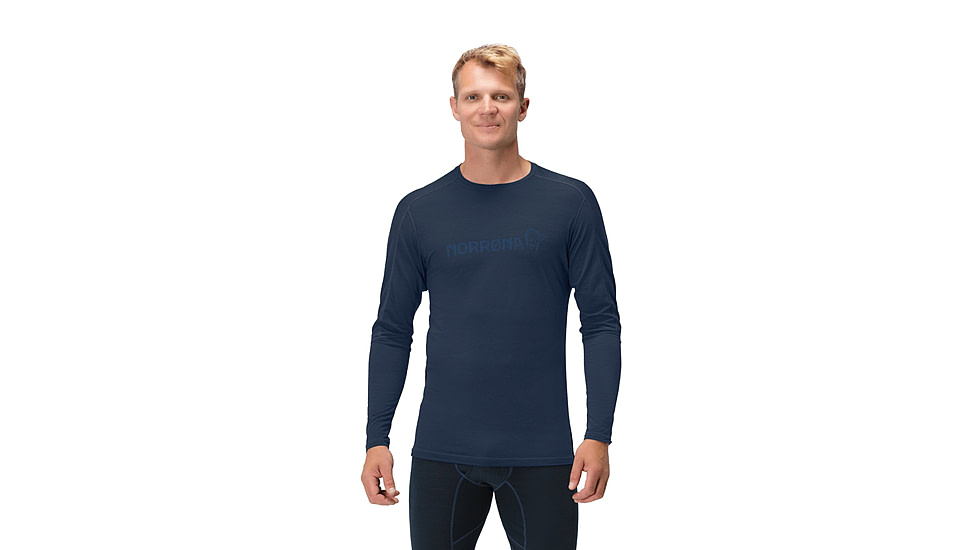 Norrona Falketind Equaliser Merino Round Neck Shirt - Mens, Indigo Night, Medium, 1820-22-2295-M