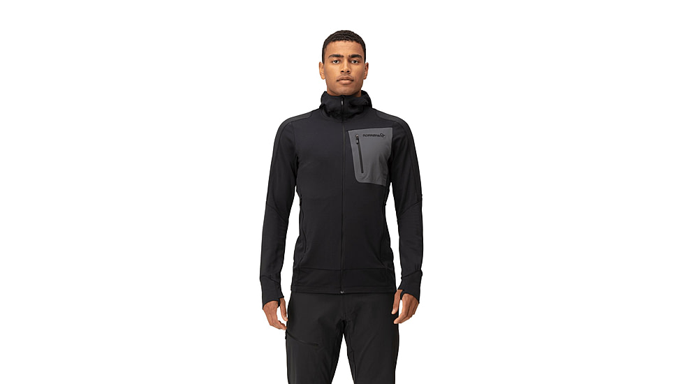 Norrona Falketind Power Grid Hooded Jacket - Mens, Caviar, Medium, 1810-23-7718-M