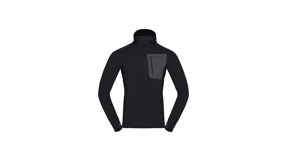 Norrona Falketind Power Grid Hooded Jacket - Mens, Caviar, Medium, 1810-23-7718-M