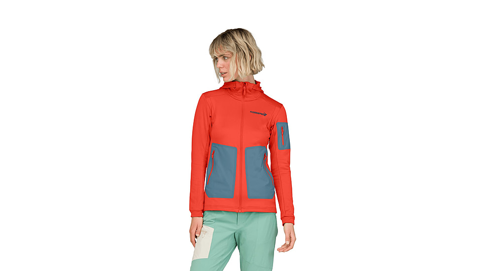 Norrona Falketind Warm2 Stretch Hood Jacket - Womens, Arednalin, Large, 1845-24-5630-L