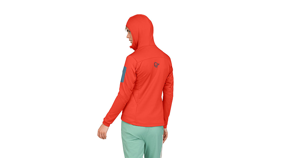 Norrona Falketind Warm2 Stretch Hood Jacket - Womens, Arednalin, Large, 1845-24-5630-L