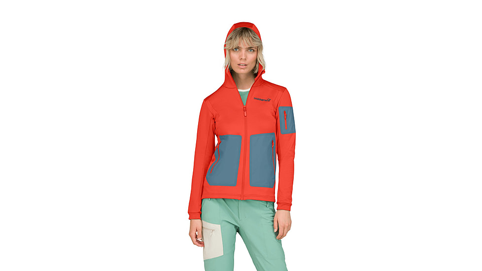Norrona Falketind Warm2 Stretch Hood Jacket - Womens, Arednalin, Large, 1845-24-5630-L