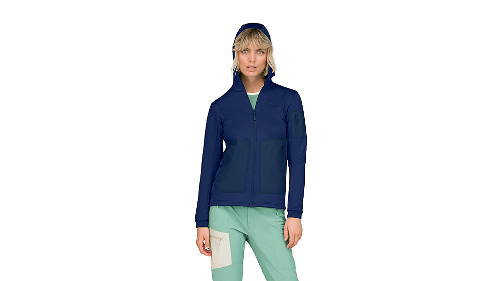 Norrona Falketind Warm2 Stretch Hood Jacket - Womens, Indigo Night, Extra Small, 1845-24-2295-XS