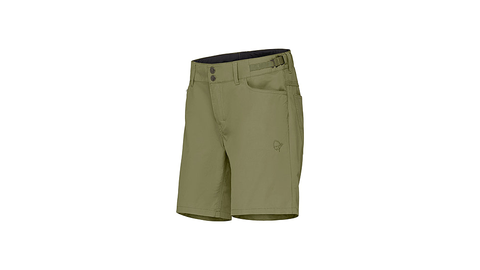 Norrona Femund Cotton Shorts - Womens, Loden Green, Extra Small, 2690-24-3006-XS