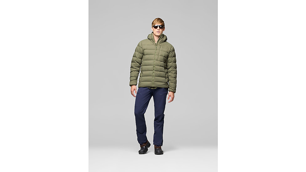 Norrona Femund Down700 Zip Hood - Mens, Olive Night, Small, 2650-25-3301-S