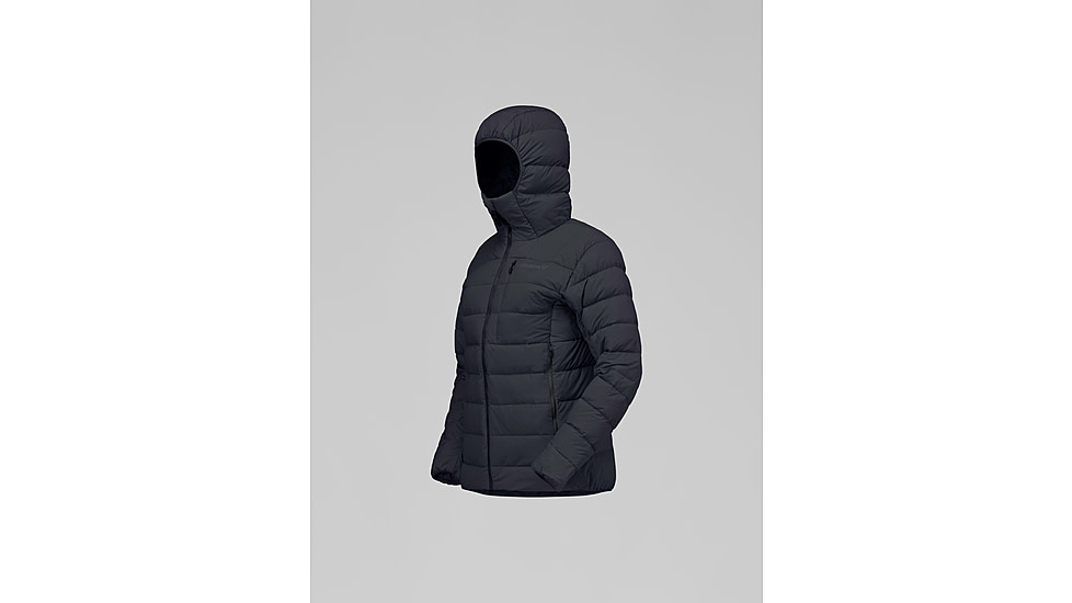 Norrona Femund Down700 Zip Hood - Womens, Caviar Black, Large, 2651-25-7718-L
