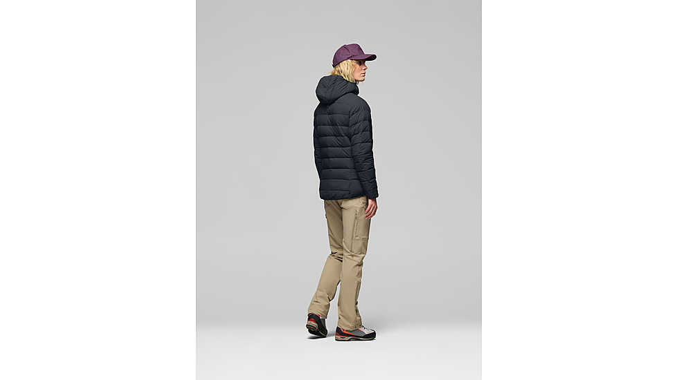 Norrona Femund Down700 Zip Hood - Womens, Caviar Black, Large, 2651-25-7718-L