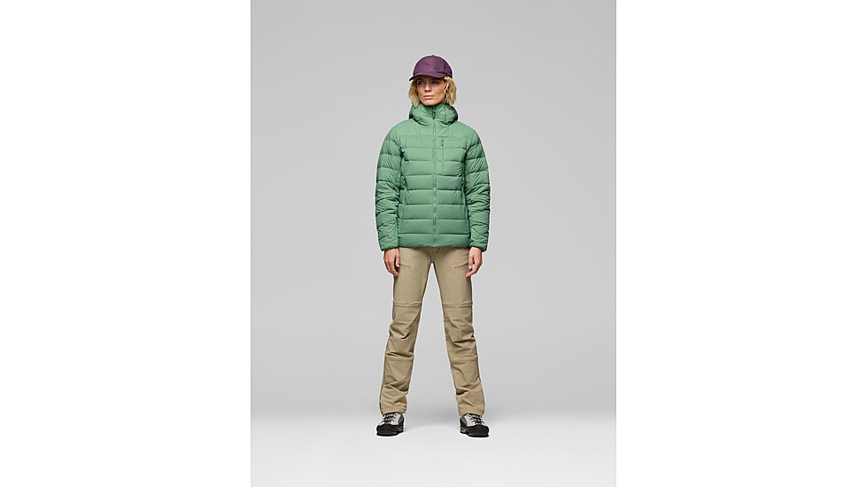 Norrona Femund Down700 Zip Hood - Womens, Dark Ivy, Large, 2651-25-3886-L