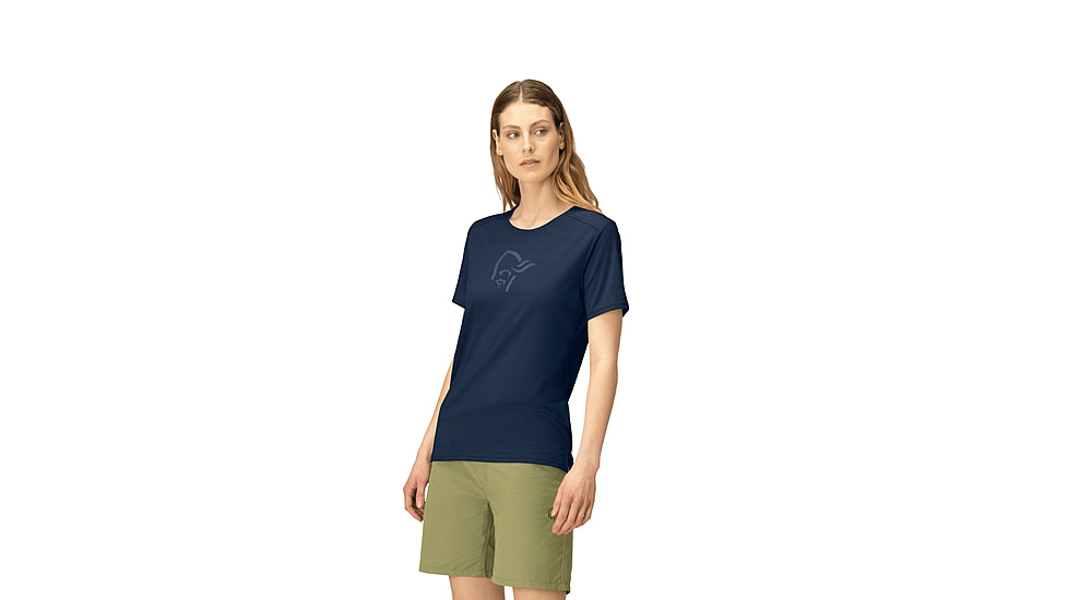 Norrona Femund Equaliser Merino T- Shirt - Womens, Indigo Night, Large, 2656-24-2295-L