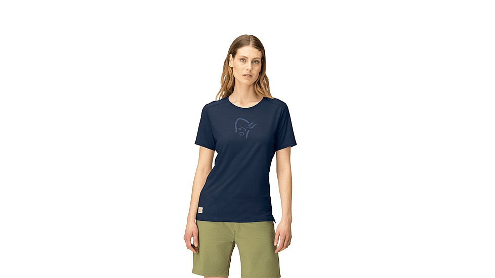 Norrona Femund Equaliser Merino T- Shirt - Womens, Indigo Night, Large, 2656-24-2295-L