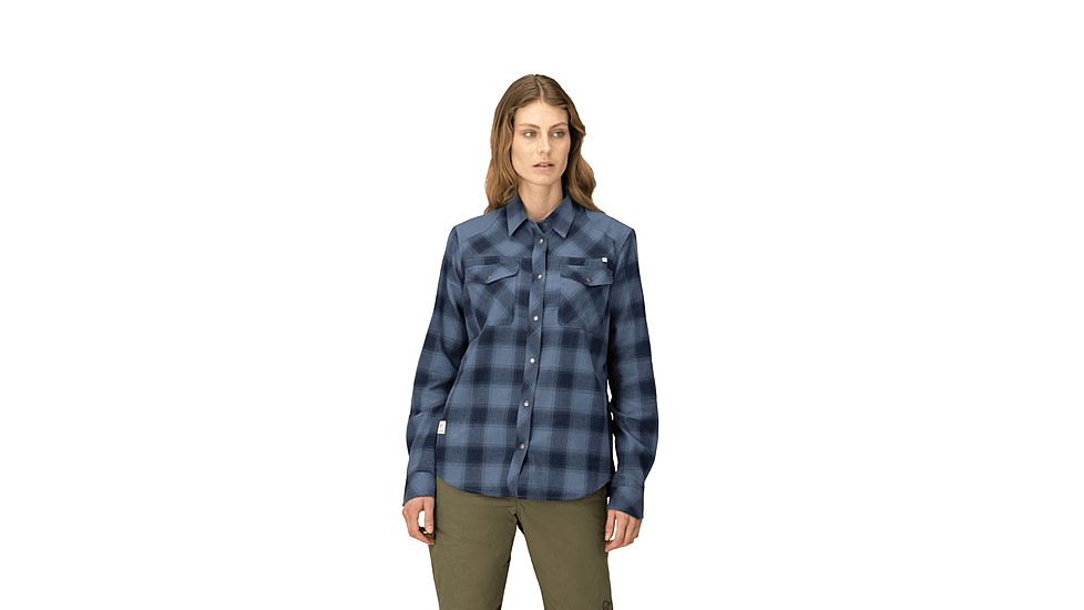 Norrona Femund Flannel Shirt - Womens, Navy Blazer, Extra Small, 2654-24-2016-XS