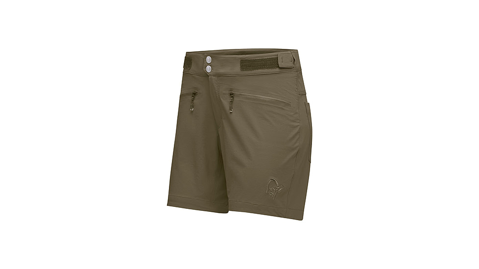 Norrona Femund Flex1 Lightweight Shorts - Womens, Olive Night, Medium, 2692-24-3301-M