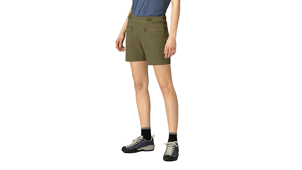 Norrona Femund Flex1 Lightweight Shorts - Womens, Olive Night, Medium, 2692-24-3301-M