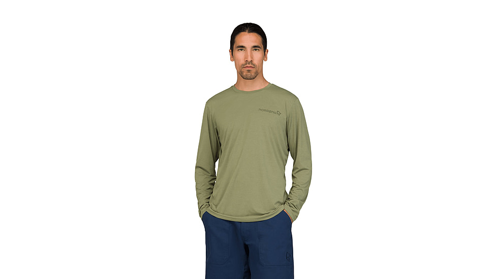 Norrona Femund Tech Long Sleeve Top - Mens, Loden Green, Small, 2625-24-3006-S