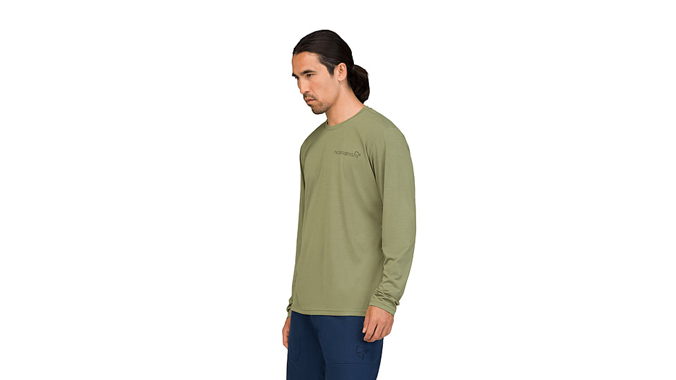 Norrona Femund Tech Long Sleeve Top - Mens, Loden Green, Small, 2625-24-3006-S