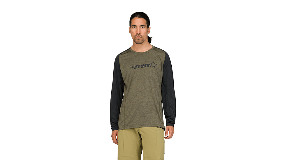 Norrona Fjora Equaliser Lightweight Long Sleeve Top - Mens, Olive Night, Medium, 2232-25-3301-M