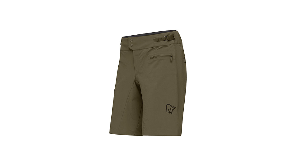 Norrona Fjora Flex1 Light Shorts - Womens, Olive Night, Medium, 2204-24-3301-M