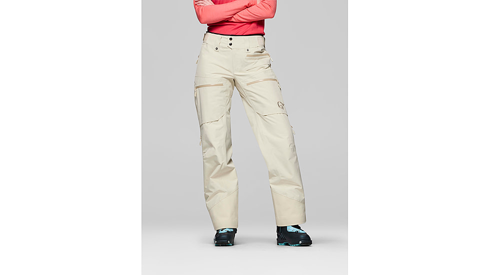Norrona lofoten Gore-Tex Insulated Pants - Womens, Oatmeal, Extra Small, 1024-24-4411-XS