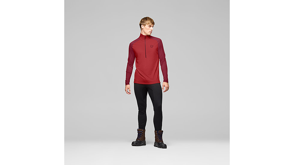 Norrona Femund Pureull Zip Neck Top - Mens