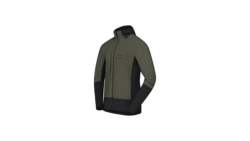 Norrona Senja Alpha90 Zip Hoodie - Mens, Olive Night, Large, 5827-23-3301-L