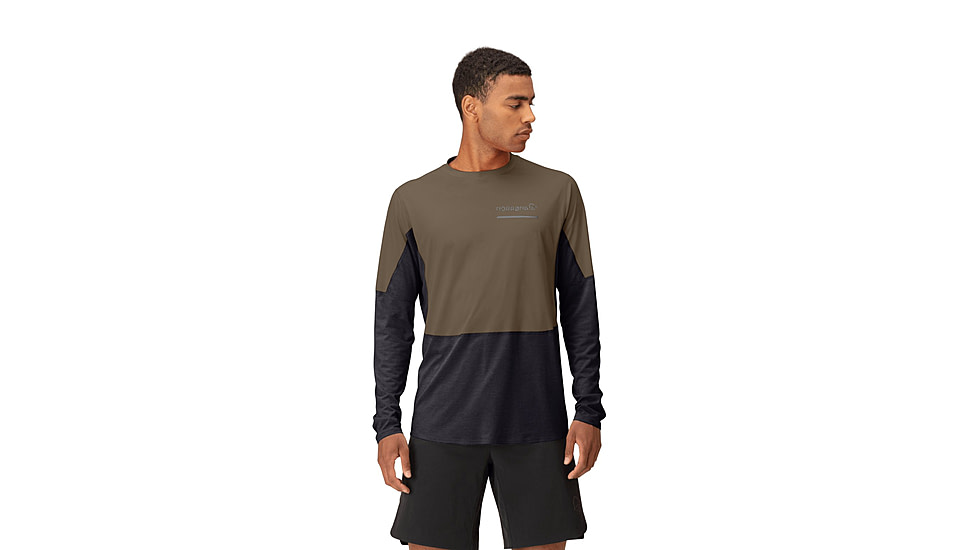 Norrona Senja Equaliser Lightweight Long Sleeve Shirt - Mens, Olive Night, Extra Large, 5820-23-3301-XL