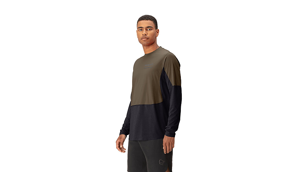 Norrona Senja Equaliser Lightweight Long Sleeve Shirt - Mens, Olive Night, Extra Large, 5820-23-3301-XL