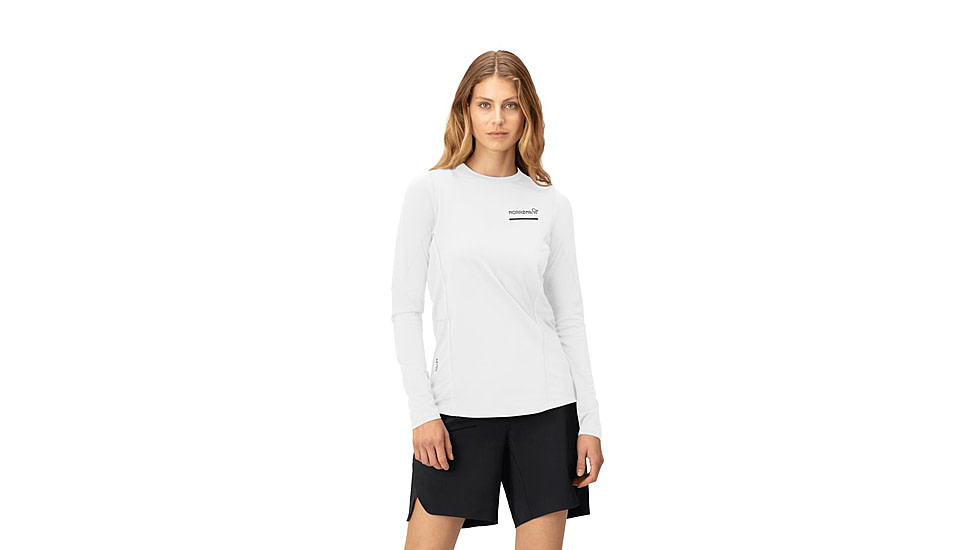 Norrona Senja Equaliser Lightweight Long Sleeve Shirt - Womens, Snow White, Large, 5824-23-9928-L