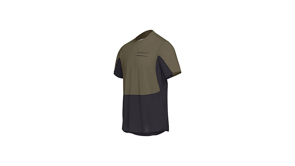 Norrona Senja Equaliser Lightweight T-Shirt - Mens, Olive Night, Extra Large, 5826-23-3301-XL