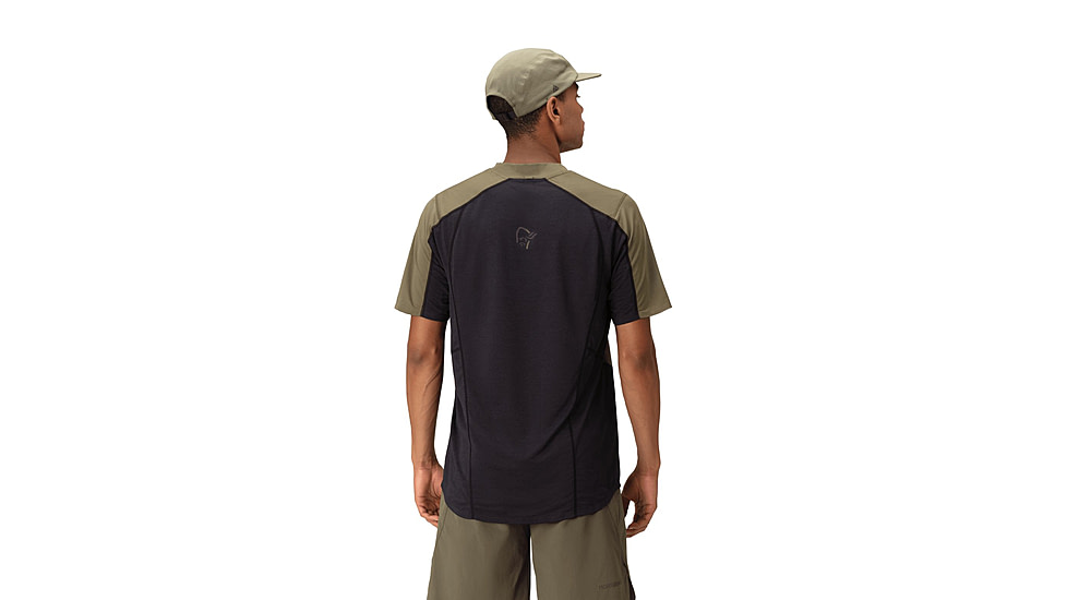 Norrona Senja Equaliser Lightweight T-Shirt - Mens, Olive Night, Extra Large, 5826-23-3301-XL