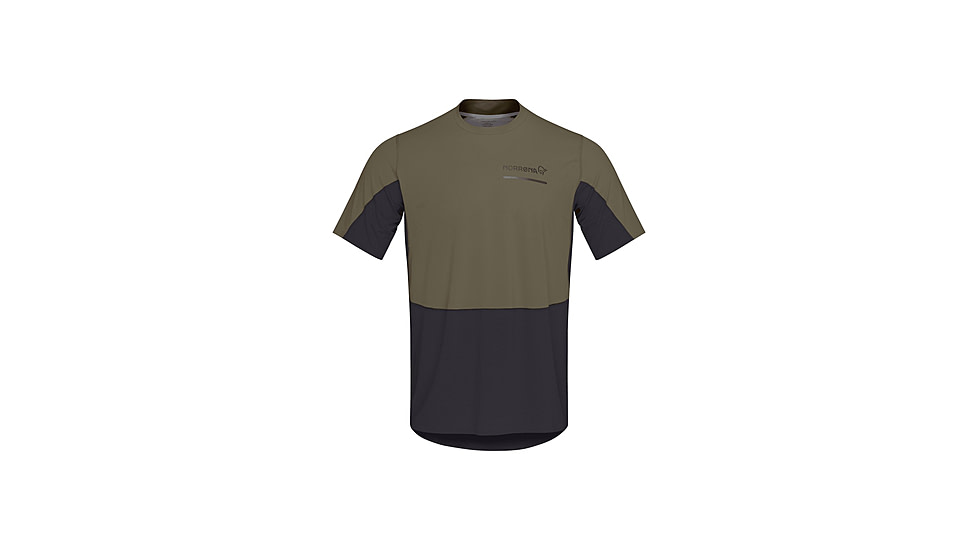 Norrona Senja Equaliser Lightweight T-Shirt - Mens, Olive Night, Extra Large, 5826-23-3301-XL
