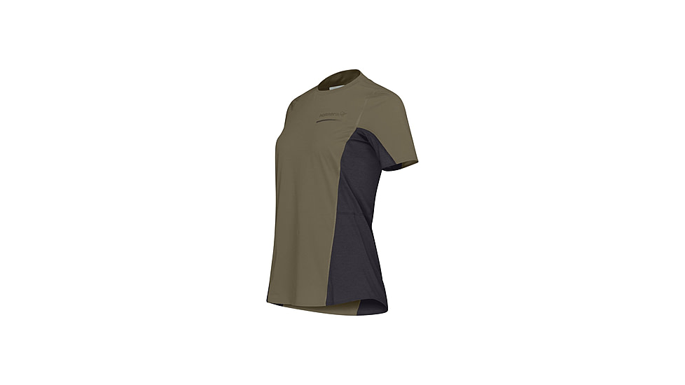 Norrona Senja Equaliser Lightweight T-Shirt - Womens, Olive Night, Medium, 5807-23-3301-M
