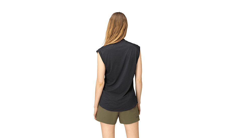 Norrona Senja Equaliser Sleeveless T-Shirt - Womens, Caviar, Extra Small, 5805-24-7718-XS