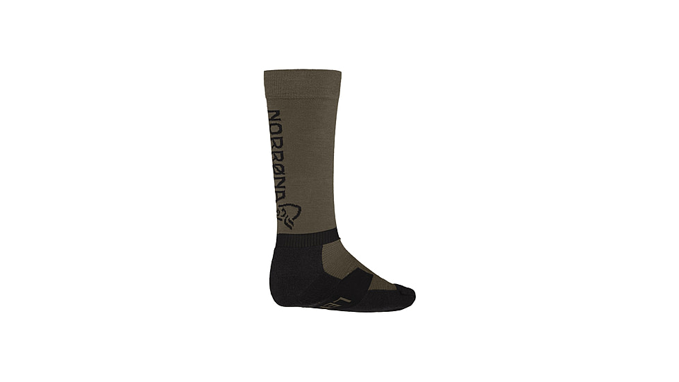 Norrona Senja Merino Lightweight Long Socks, Olive Night, 40-42, 5802-23-3301-40-42