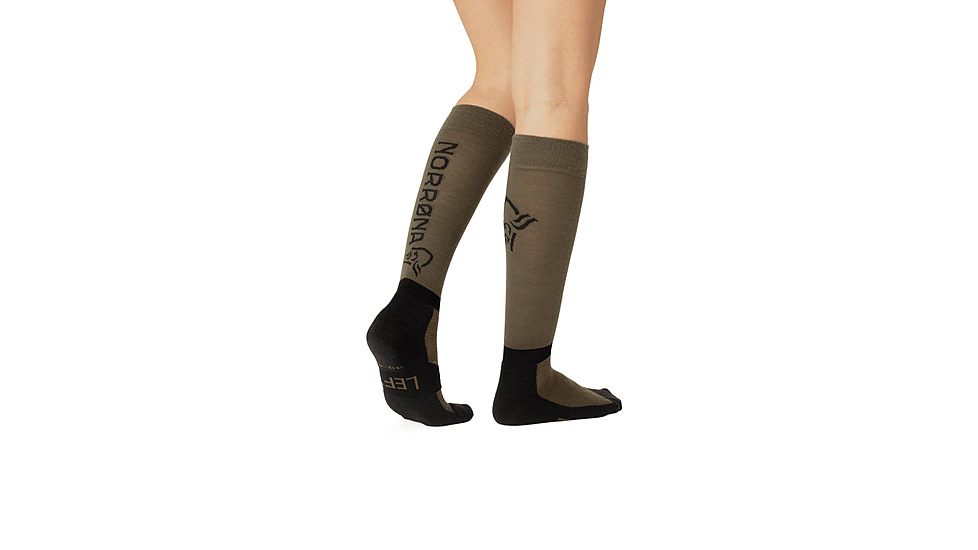Norrona Senja Merino Lightweight Long Socks, Olive Night, 40-42, 5802-23-3301-40-42
