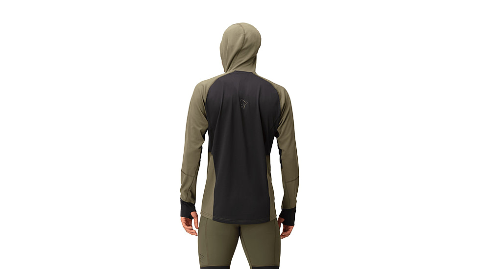 Norrona Senja Warm1 Hoodie - Mens, Olive Night, Small, 5818-23-3301-S