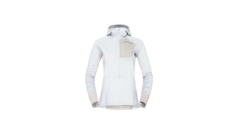 Norrona Senja Warm1 Hoodie - Womens, Snow White, Small, 5822-23-9928-S