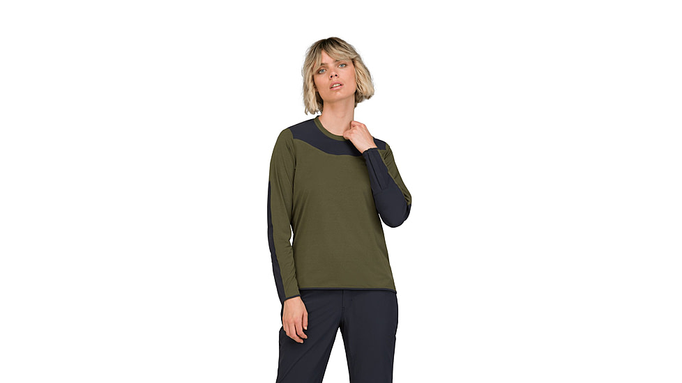 Norrona Skibotn Equaliser Tech Long Sleeve Top - Womens, Olive Night, Medium, 4209-25-3301-M