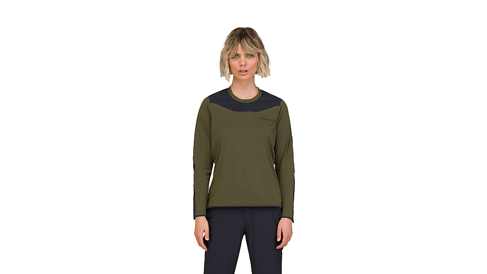 Norrona Skibotn Equaliser Tech Long Sleeve Top - Womens, Olive Night, Medium, 4209-25-3301-M
