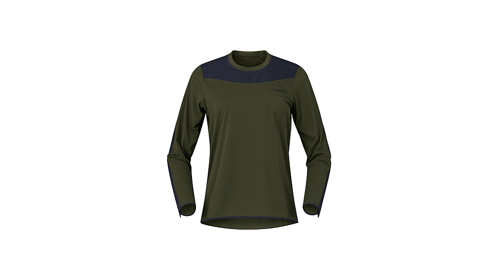 Norrona Skibotn Equaliser Tech Long Sleeve Top - Womens, Olive Night, Medium, 4209-25-3301-M