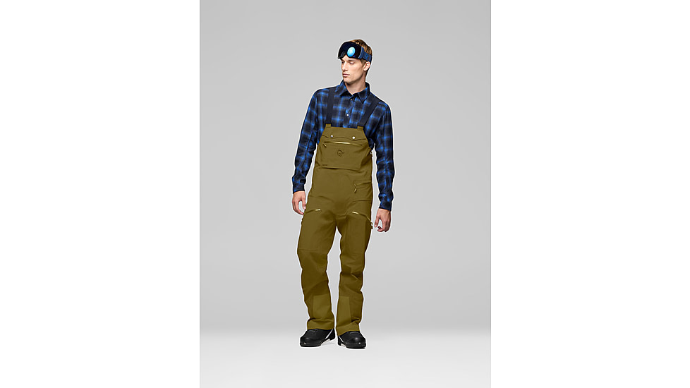 Norrona Tamok Gore-Tex Performance Shell Bib - Mens, Dark Olive, Large, 1229-23-3898-L