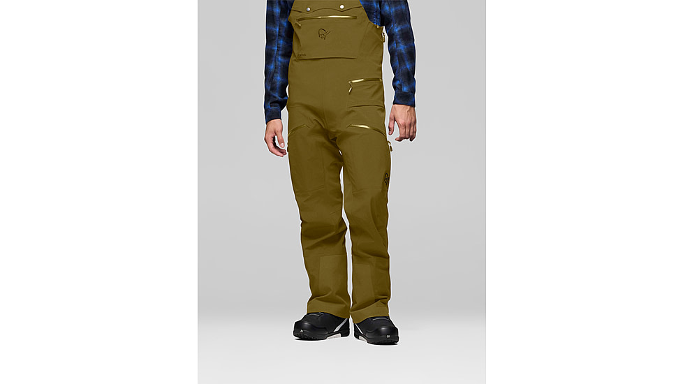 Norrona Tamok Gore-Tex Performance Shell Bib - Mens, Dark Olive, Large, 1229-23-3898-L