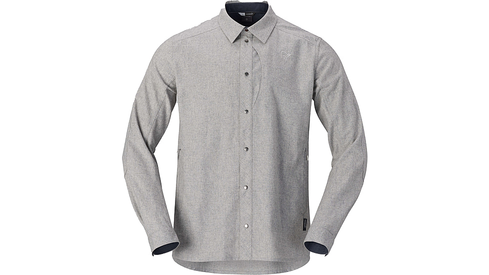 Norrona Tamok Wool Plain Shirt - Mens, Drizzle Melange, Medium, 1225-24-2313-M