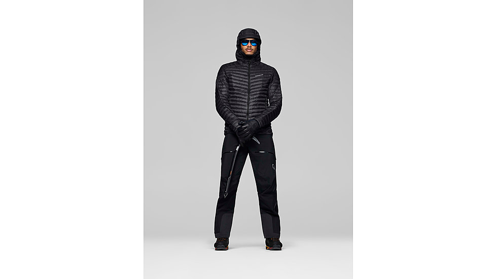 Norrona Trollveggen Down800 Super Light Hood - Mens, Caviar Black, Medium, 1614-24-7718-M