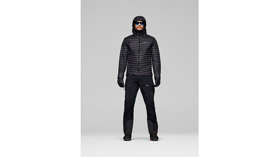 Norrona Trollveggen Down800 Super Light Hood - Mens, Caviar Black, Medium, 1614-24-7718-M