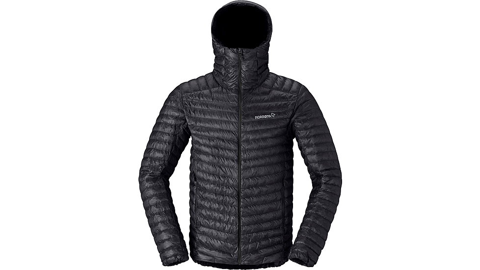 Norrona Trollveggen Down800 Super Light Hood - Mens, Caviar Black, Medium, 1614-24-7718-M