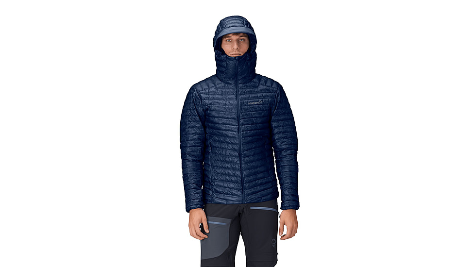 Norrona Trollveggen Superlight Down800 Hooded Jacket - Mens, Indigo Night, Large, 1614-24-2295-L