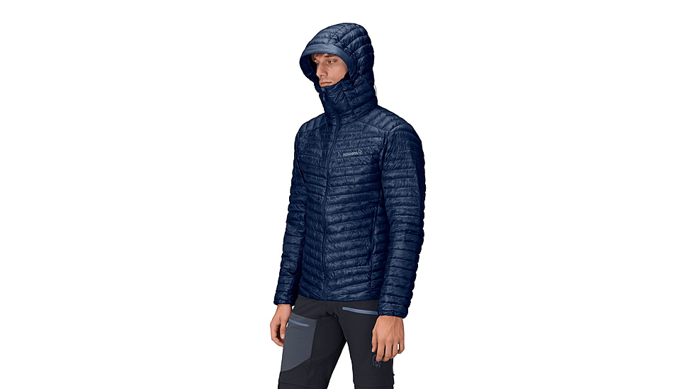 Norrona Trollveggen Superlight Down800 Hooded Jacket - Mens, Indigo Night, Large, 1614-24-2295-L