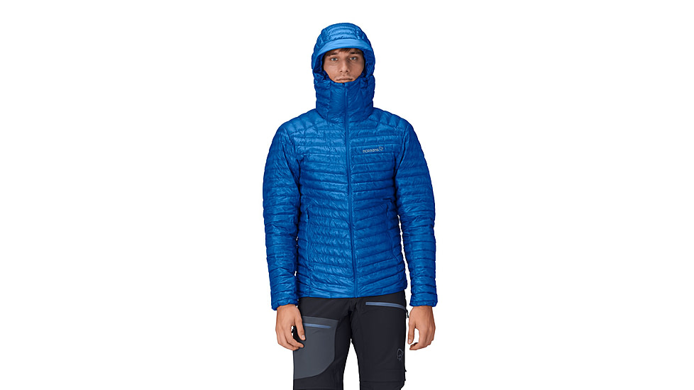 Norrona Trollveggen Superlight Down800 Hooded Jacket - Mens, Skydiver, Large, 1614-24-2336-L
